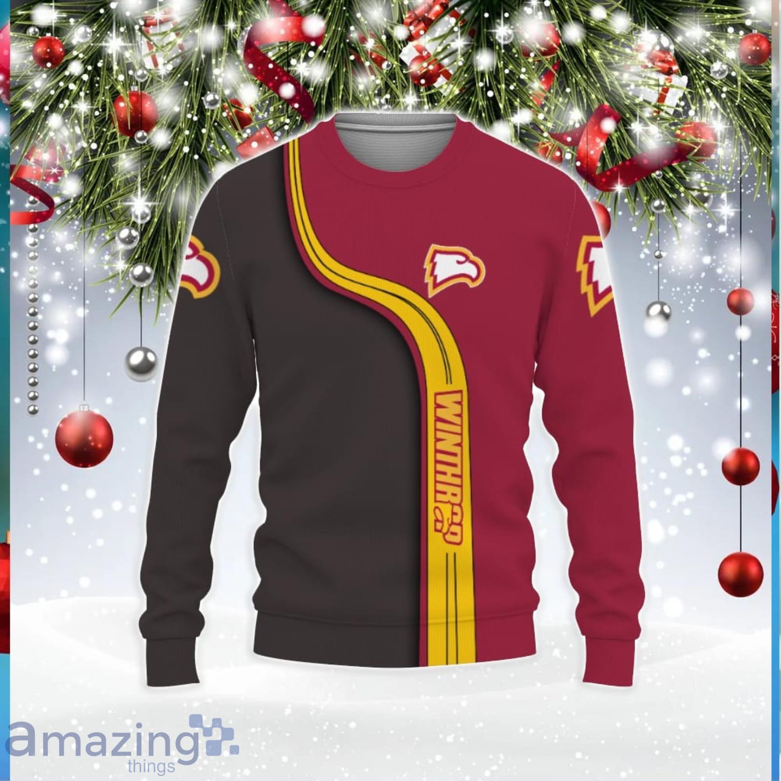 Winthrop Eagles American Sports Teams 3D Sweater Unisex Christmas Gift image Winthrop Eagles American Sports Teams 3D Sweater Unisex Christmas Gift Product Photo 1