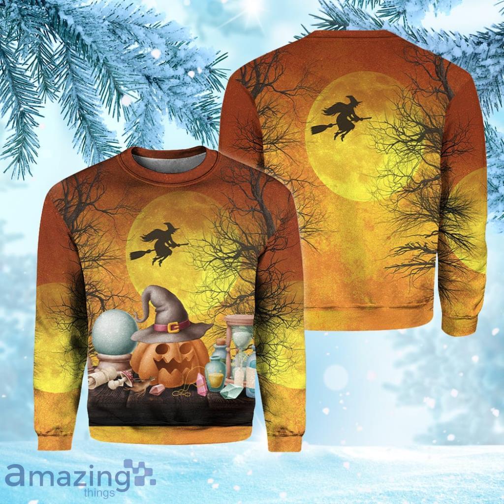 Witch Halloween Christmas Ugly Sweater 3D Gift Halloween image Witch Halloween Christmas Ugly Sweater 3D Gift Halloween Product Photo 1