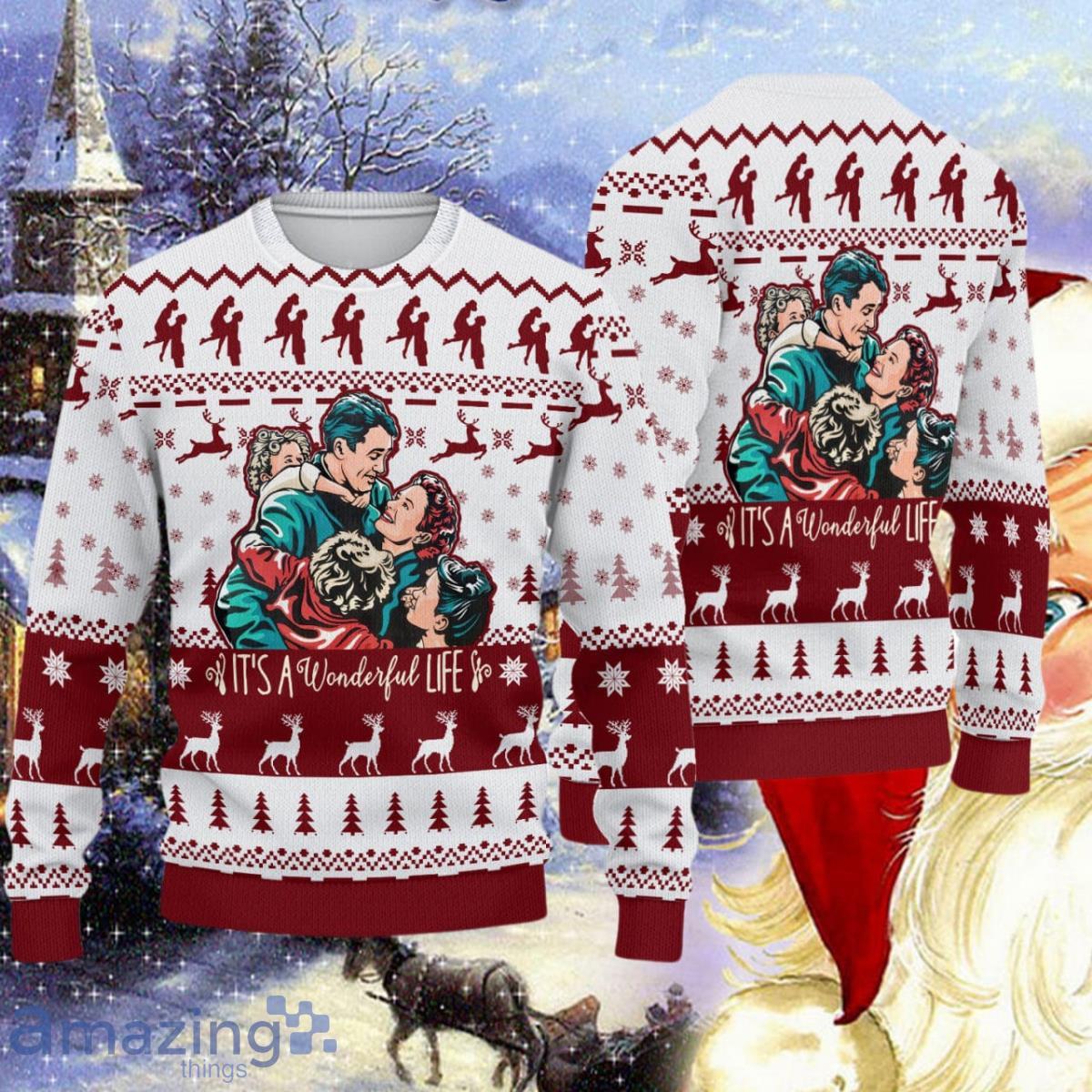 Wonderful Life Family Ugly Christmas Sweater Impressive Gift For Men And Women Product Photo 1