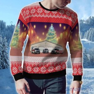 Woodsville, New Hampshire, Woodsville Rescue Ambulance AOP Ugly Sweater Holiday Sweater For Men And Women Product Photo 2