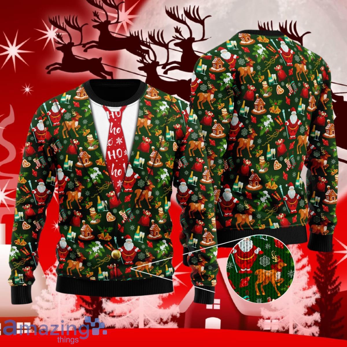 Xmas Hohoho Ugly Christmas Sweater Style Gift For Men And Women image Xmas Hohoho Ugly Christmas Sweater Style Gift For Men And Women Product Photo 1