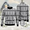 Xmas Knit Style Black And White Christmas Unisex Ugly Sweater