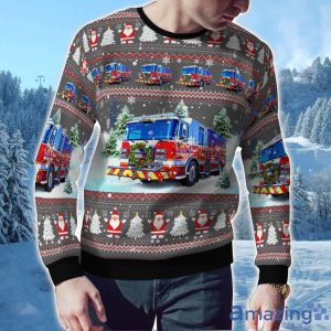 Youngsville, Louisiana, Youngsville Fire Department AOP Ugly Sweater Holiday Sweater For Men And Women Product Photo 2
