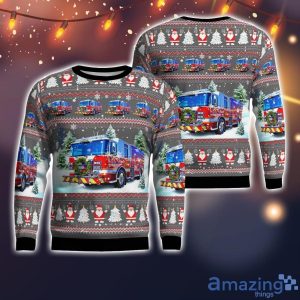 Youngsville, Louisiana, Youngsville Fire Department AOP Ugly Sweater Holiday Sweater For Men And Women Product Photo 1