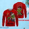 NCAA NC State Wolfpack Grinch Ugly Christmas Sweater Custom Name Xmas Gift