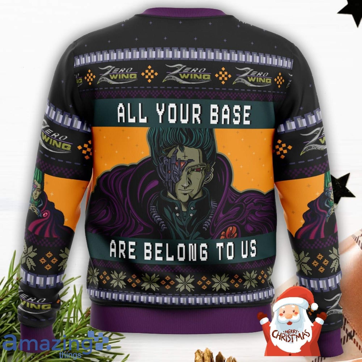 All Your Base Are Belong To Us Zero Wing 3D Ugly Christmas Sweater Christmas Gift For Men And Women image All Your Base Are Belong To Us Zero Wing 3D Ugly Christmas Sweater Christmas Gift For Men And Women Product Photo 3