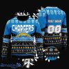 Custom Name Number NFL Los Angeles Chargers rugby stadium ugly Christmas Sweater Impressive Gift