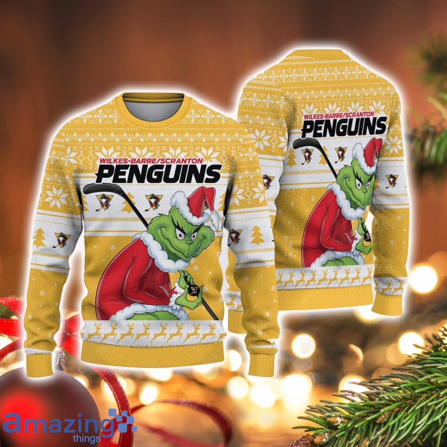 NCAA Pittsburgh Penguins Football Fans Sweater Grinch Ugly Sweater Christmas Christmas Gift Ideas Product Photo 1
