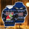 Custom Name Edmonton Oilers Grinchmas Ugly Christmas 3D Hoodie Christmas Gift For Men And Women