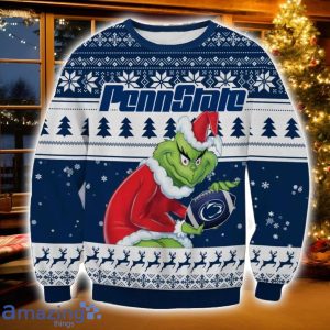 NCAA Penn State Nittany Lions Grinch Ugly Christmas Sweater Christmas Gift For Sport Fans Product Photo 1