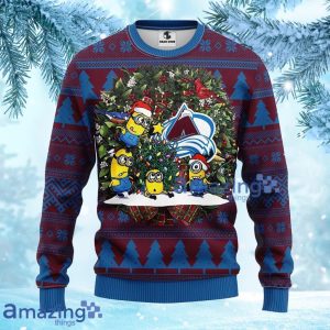 NHL Colorado Avalanche Minion Christmas Ugly Sweater Gift For Fans Christmas Product Photo 1