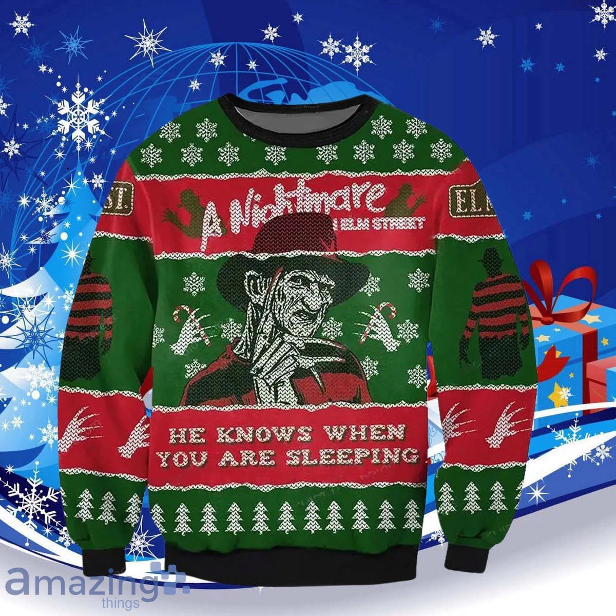 A Nightmare On Elm Street Knitting Pattern 3D Print Ugly Christmas Sweater Gift For Men And Women Product Photo 1
