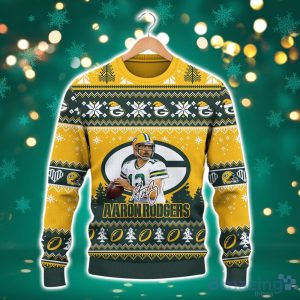 Aaron Rodgers Green Bay Packers Packers For Life NFL Christmas Ugly Sweater Product Photo 2