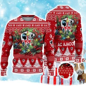 AC Ajaccio Ugly Christmas Sweater Gift Ideas For Fans Product Photo 1