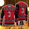 AC Milan Ugly Christmas Sweater Snowflake Pattern Pattern 3D Sweater Holiday Gift Ideas For Men And Women