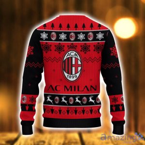 AC Milan Ugly Christmas Sweater Snowflake Pattern Pattern 3D Sweater Holiday Gift Ideas For Men And Women Product Photo 3