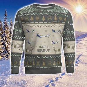 Airbus A330 Aircraft Ugly Christmas Sweater Aircraft Lover Gift Veteran Aircraft All Over Printed Sweater Product Photo 2