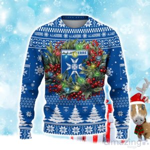 AJ Auxerre Ugly Christmas Sweater Gift Ideas For Fans Product Photo 2