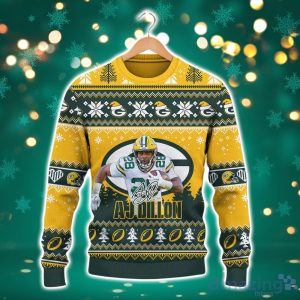 AJ Dillon Green Bay Packers Packers For Life NFL Christmas Ugly Sweater Product Photo 2