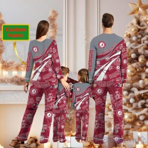Alabama Crimson Tide Custom Name Christmas Pajamas For Fans Product Photo 2