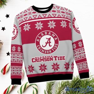 Alabama Crimson Tide Logo Big Snowflake Pattern Ugly Christmas Sweater image Alabama Crimson Tide Logo Big Snowflake Pattern Ugly Christmas Sweater Product Photo 4