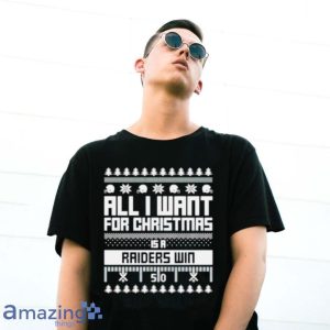 All I Want For Christmas Is A Las Vegas Raiders Win Ugly Christmas Shirt Product Photo 3
