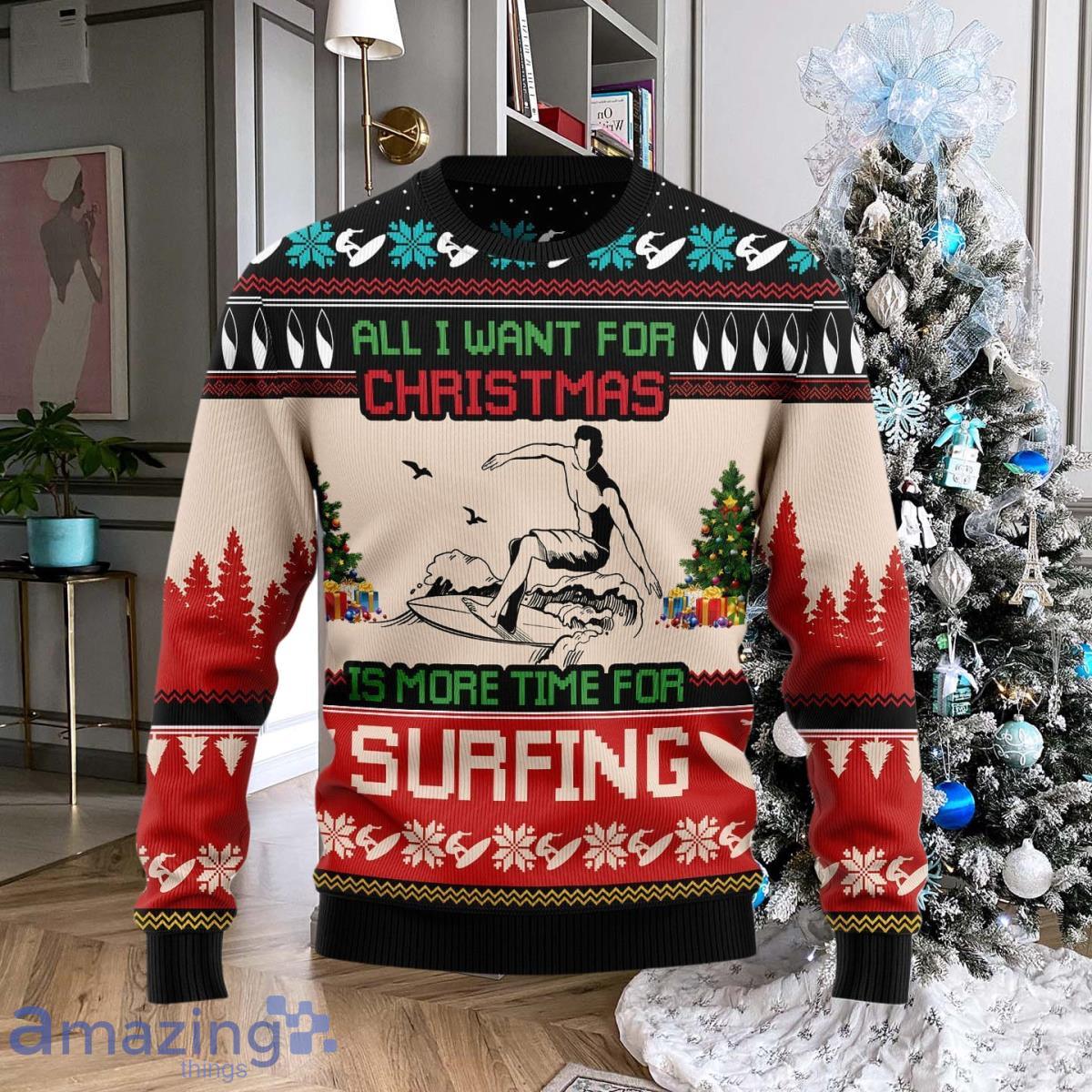 Surfing ugly christmas outlet sweater