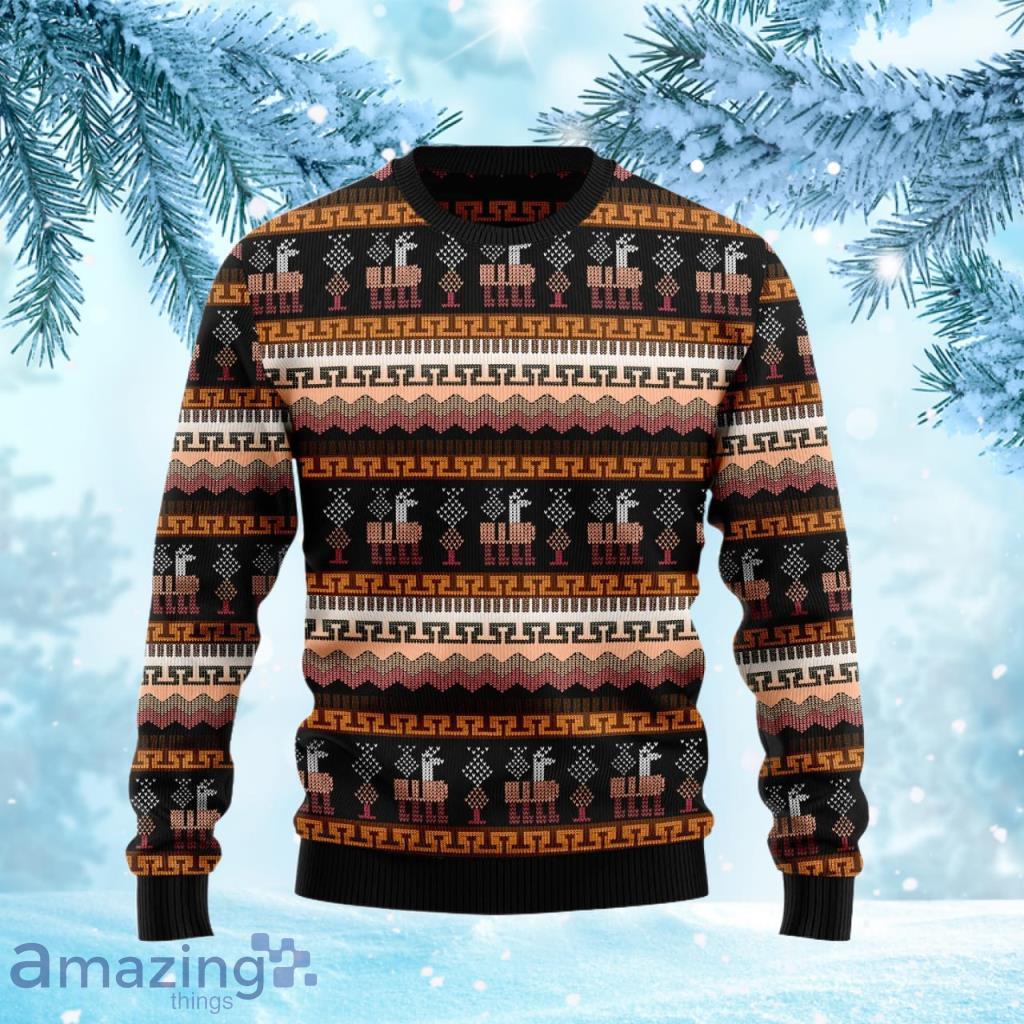 Alpaca Pattern Ugly Christmas Sweater For Men And Women Christmas Gift Sweater image Alpaca Pattern Ugly Christmas Sweater For Men And Women Christmas Gift Sweater Product Photo 1