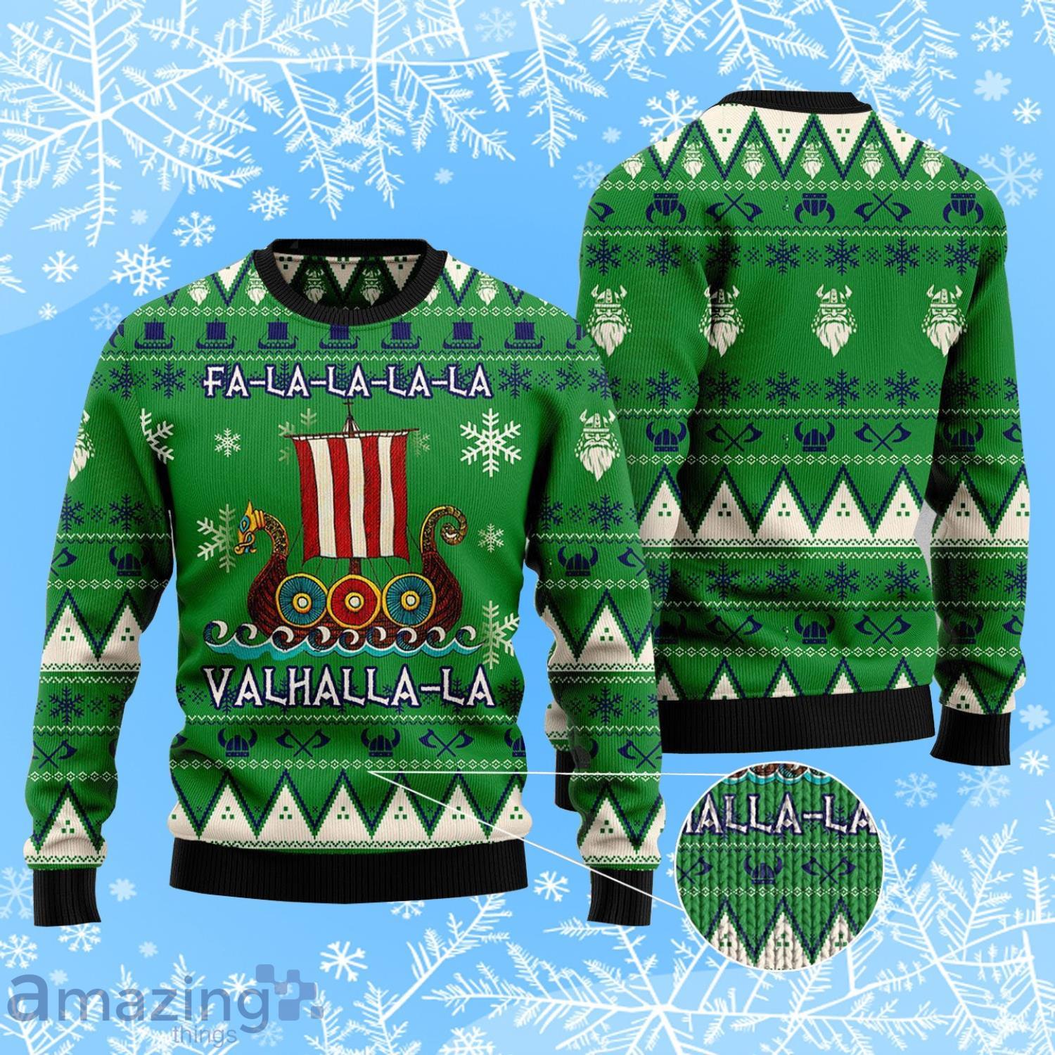 Amazing Viking Valhalla Ugly Christmas Sweater Xmas Christmas Gift 3D Sweater image Amazing Viking Valhalla Ugly Christmas Sweater Xmas Christmas Gift 3D Sweater Product Photo 1