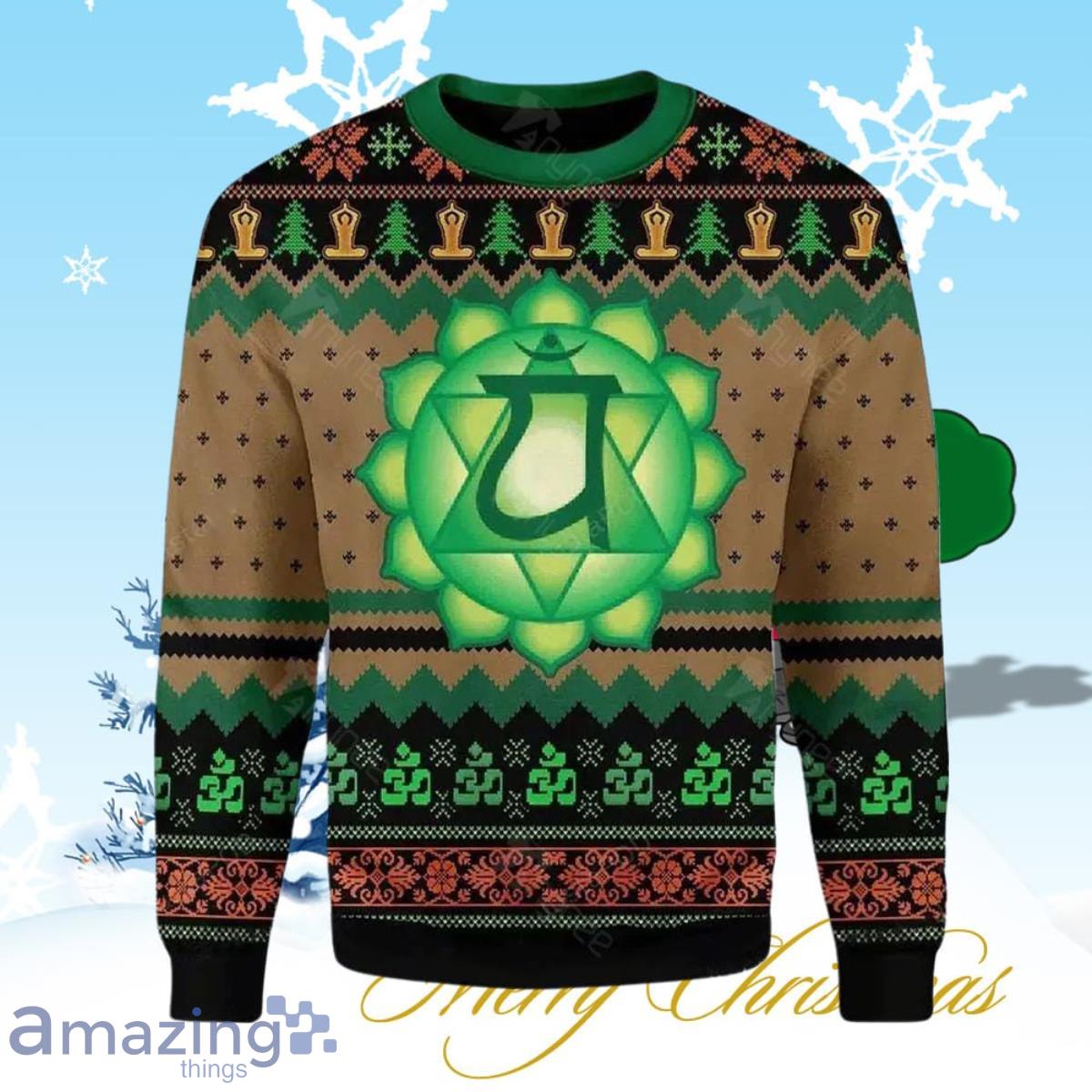 Anahata Heart Chakra Ugly Christmas Sweater Unique Gift For Men And Women image Anahata Heart Chakra Ugly Christmas Sweater Unique Gift For Men And Women Product Photo 1