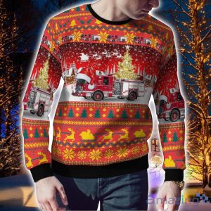 Andover, Massachusetts, Andover Fire Rescue Aop Ugly Sweater Holiday Sweater Gift Product Photo 2