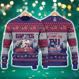 Andrew Thomas New York Giants Your Lack Of Taste Offends Me NFL Christmas Ugly Sweater Product Photo 1