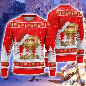 Aprilia Santa Hat Pattern Ugly Christmas Sweater For Men And Women Product Photo 1