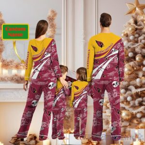 Arizona Cardinals Custom Name Christmas Pajamas For Fans Product Photo 2