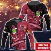 Arizona Cardinals NFL Fans Grinch Love All Over Printed 3D Hoodie Custom Name Christmas Gift