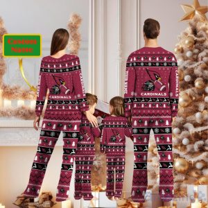 Arizona Cardinals Personalized Christmas Pajamas For Fans image Arizona Cardinals Personalized Christmas Pajamas For Fans Product Photo 2