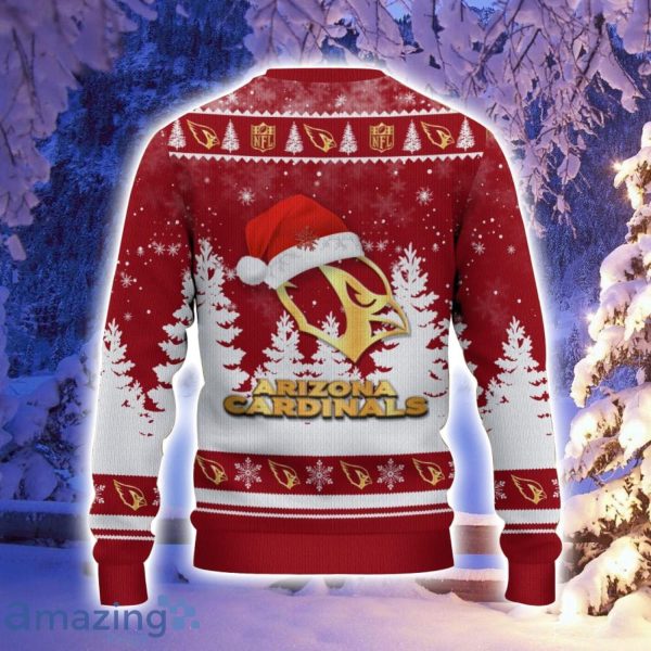 Arizona Cardinals Santa Hat Pattern Ugly Christmas Sweater For Men And Women Product Photo 3