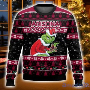 Arizona Coyotes Grinch Ugly Christmas Sweater Christmas Gift For Sport Fans Product Photo 1