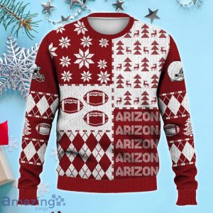 Arizona Ugly Sweater Christmas, Retro Football American Sweatshirt Pattern 3D For Fans Product Photo 2