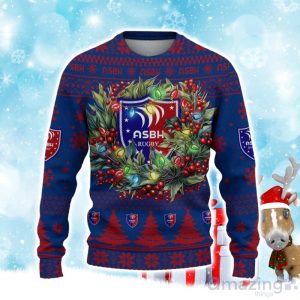 AS Beziers Herault Ugly Christmas Sweater Gift Ideas For Fans Product Photo 2