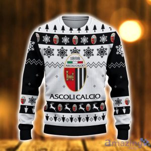 Ascoli Calcio 1898 Ugly Christmas Sweater Snowflake Pattern Pattern 3D Sweater Holiday Gift Ideas For Men And Women Product Photo 2