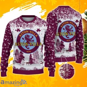 Aston Villa F.C Ugly Christmas Sweater, Xmas Gift Ideas 2023 For Fans Product Photo 1