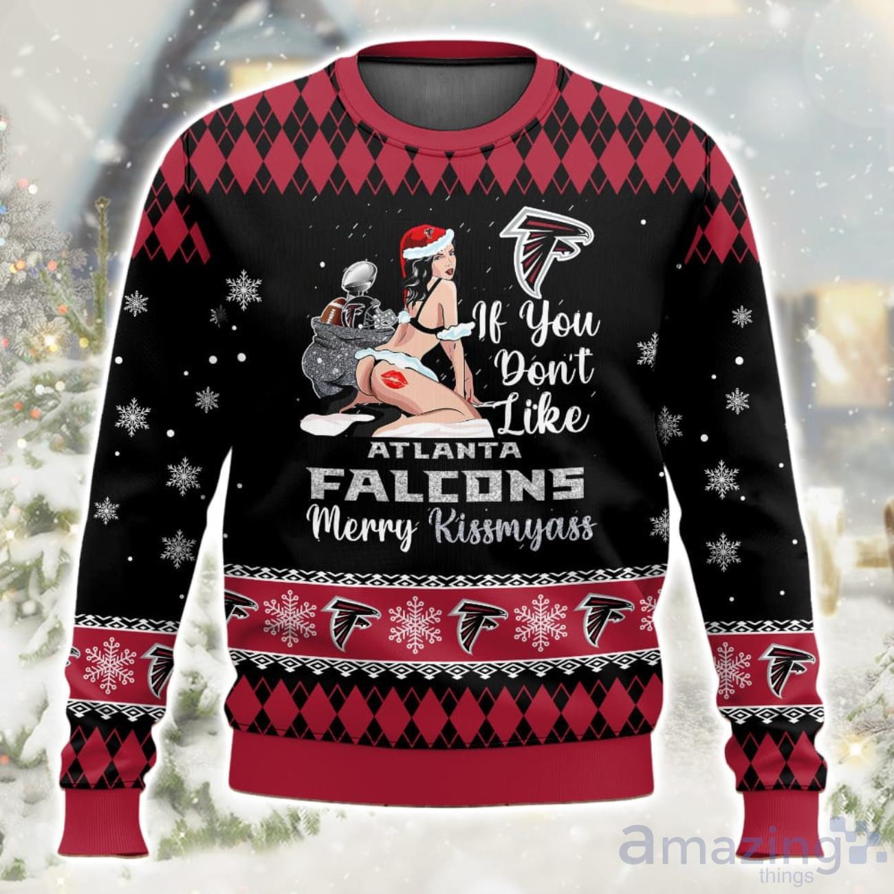 Atlanta Falcons Kissmyass Ugly Christmas Sweater image Atlanta Falcons Kissmyass Ugly Christmas Sweater Product Photo 1
