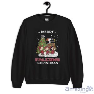 Atlanta Falcons Snoopy Family Christmas Shirt Christmas Gift Ideas - Unisex Heavy Blend Crewneck Sweatshirt