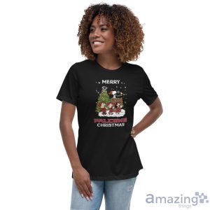 Atlanta Falcons Snoopy Family Christmas Shirt Christmas Gift Ideas - Women's Relaxed Short Sleeve Jersey Tee