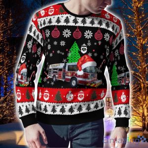 Aura Volunteer Fire Company No. 1, Monroeville, New Jersey Christmas Aop Ugly Sweater Holiday Sweater Gift Product Photo 2