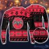 Bacardi Ugly Christmas Sweater Pine Trees Reindeer Pattern Beer Loves Bacardi ugly sweater