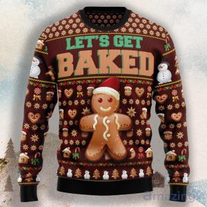 Baking Let‘S Get Baked Ugly Christmas Sweater Product Photo 1