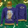 Baltimore Ravens Fans Santa Claus Tattoo Ugly Christmas Sweaters Style Gift For Men And Women