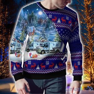 Baraga, Michigan, Bay Ambulance Inc Of Baraga Michigan Aop Ugly Sweater Holiday Sweater Gift image Baraga, Michigan, Bay Ambulance Inc Of Baraga Michigan Aop Ugly Sweater Holiday Sweater Gift Product Photo 2